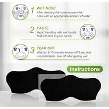 One Pack Contains 5 Strips Of Blackhead Removal Nose Strips, Blackhead Removal Pore Strips, Deep Pore Cleansing, Bamboo Charcoal Facial Strips, Blackhead Pore Strips, Deep Cleansing Charcoal Strips, Blackhead Nose Strips, Suitable For All Skin Types, Suitable For Men And Women - Deep Cleansing Charcoal Strips - Blackhead Nose Strips. - 黑色 - 查看 4