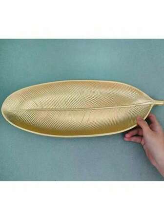 1 件复古木叶装饰托盘、木制金叶形桌面收纳、复古金叶木制钥匙/珠宝托盘装饰、叶碗水晶蜡烛珠宝盘、托盘装饰、托盘珠宝盘架、房间装饰、家居装饰整理器返校