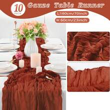 One Table Runner, Made Of Semi-Transparent Fabric, Suitable For Occasions Such As Weddings, Birthdays, And Bridal Showers.