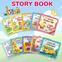 10pcs Set Toddler Mini Story Books, Bedtime Reading, Montessori Toys, Portable Travel Activity Books, Early Education Reading, Birthday Gift - Multicolor - View 3