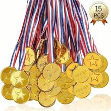 15 piezas de medallas de oro, plata y bronce - Paquete de recuerdos de fiesta de varios artículos, adecuado para juegos y celebraciones, relleno de cestas, ideal para ganadores, accesorios, recompensas, concursos, eventos deportivos, regalos de fiesta, actividades deportivas escolares y reuniones familiares, excelente para juegos, celebraciones, competiciones deportivas, concursos de talentos, concursos de ortografía, fiestas de cumpleaños y eventos grupales