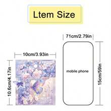 1 pieza/4 piezas, 60/240 hojas, Notas adhesivas de la colección Sueño de Mariposa, Notas moradas, Pegatinas de planificación, Pegatinas reutilizables, Perfectas para diarios manuscritos, Útiles escolares y de oficina, Regalo perfecto - Unitalla - Ver 2