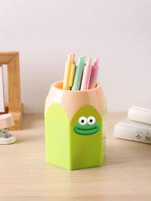 Kolorowy organizer na biurko w kształcie ołówka, uroczy, kreskówkowy kubek z tworzywa ABS z motywem ust kiełbaski, wielofunkcyjny, z otworem na nożyczki, trwały pojemnik na przybory biurowe na długopisy, ołówki, markery, kredki i pędzle, zabawne akcesoria do biurka i szkoły dla nauczycieli i uczniów, idealny do wystroju sali lekcyjnej w domu i biurze, na powrót do szkoły, na Boże Narodzenie, Nowy Rok, Wielkanoc, prezent z okazji docenienia nauczyciela - Wielokolorowe - Zobacz 4