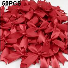 20/50个彩色缎带蝴蝶结，可爱蝴蝶结，适用于DIY工艺品装饰、头饰、时尚服装配饰、婚礼、生日派对装饰 - 彩色 - 查看 16
