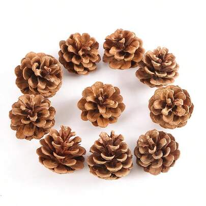 30/300g Natural 3-5cm Pinecone Dried Flowers, Eternal Christmas Decoration With Natural Fragrance - Suitable For Decorating Christmas, Parties, Weddings And Other Holidays, Indoor Home Decoration, Bedroom Decoration, DIY Candles And Handmade Crafts With Materials