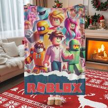 1pc Game Cartoon Print Flannel Blanket, Soft Polyester Fiber Blanket, Suitable For All Seasons, Comfortable Bed Sheets, Sofas, Camping, Travel, Office Essentials, Perfect Holiday Gifts, Couple Gifts, Multiple Sizes To Choose From, Pet Friendly Home Decoration, Party Decoration, Lightweight And Durable Design, Modern Style, Pet Owner's Choice - 彩色 - 查看 2