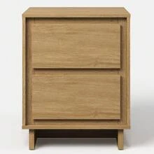 2-Drawer Dresser, Modern Wood Dresser With Clean Edge Detailing, Versatile Storage Unit For Bedroom, Living Room, Office, Entryway - Natural Oak - 查看 4