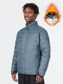 Under Armour Men's Cotton & UA STRM CGI DOWN 3-In-1 Jacket, Casual Cotton & Down Insulated Jacket (85% Down, 15% Feather) - 1364891-012 - Dusty Blue - View 3