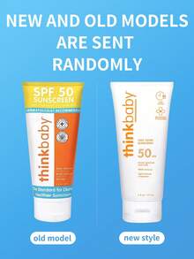 Thinkbaby 广谱高倍防晒儿童防晒霜，1瓶，177毫升，SPF50+，氧化锌物理防晒配方，防水防汗80分钟，适合6个月以上敏感肌肤儿童