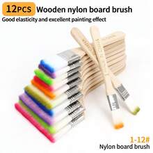 opeth 12pcs/Set Painting Board Brushes, Small Medium Large Sized Brushes Set, Includes Size 1-12 Board Paintbrush Set Back To School - 12-piece Scrub Brush Set - View 13