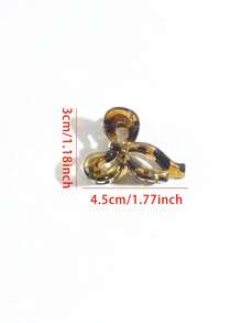 3pcs Elegant Leopard Print Bow Hair Clips, Everyday Updo Hair Claw, Stylish Hair Accessories, Gift - 5pcs Multicolor - View 5