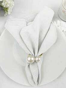 2/6/12pcs Modern Minimalist Style Party & Wedding Event Home Dining Table Decoration Solid Color Napkins, Coasters & Tablecloth - Multicolor - View 6