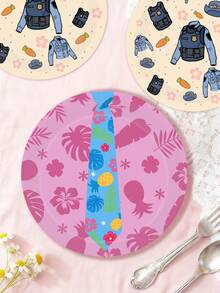 10pcs/20pcs/50pcs Rabbit & Fox Theme Party Paper Plates, 7-Inch Rabbit Pattern Dessert Plates, 9-Inch Dinner Plates, Decorations For Forest Animal Theme Birthday Party, Baby Shower And More - Multicolor - View 6