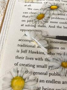 50pcs/Pack Cute Watercolor Daisy Flower Stickers, DIY Scrapbooking, Planner, Journal Decoration