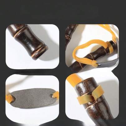 2pcs Handmade High Elastic Rubber Band Bamboo Slingshot - Classic Y-Shaped Design, Durable, Compact & Lightweight (6 Inches Total Length) - Suitable For Hunting, Shooting Practice, Slingshot Competitions - Ideal For Adults And Beginners, Backyard Entertainment, Ergonomic Handle, Precision Crafted, Suitable For Novice Use