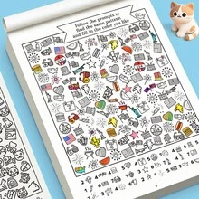 Tìm sách tranh ẩn, sách tô màu, sách vẽ, sách tìm mẫu để rèn luyện kỹ năng quan sát (Màu sắc hình ảnh chỉ mang tính chất minh họa, sản phẩm thực tế có màu đen trắng không màu, yêu cầu tự tô màu) - Nhiều màu - Xem 7