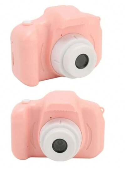 Cámara de Video Infantil HD 8MP – Con Filtros, USB y Diseño Rosa