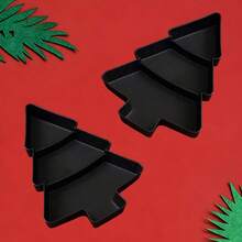 Christmas Tree Shaped Appetizer Platter, Snack Tray | Holiday Tableware, Can Hold Nuts, Candies, Dried Fruits And Seeds, Compartment Party Tray, Holiday Party, Kitchen, Office, Space-Saving Countertop Storage, Christmas Candy Decor, Compartment Dish - Multicolor - View 18