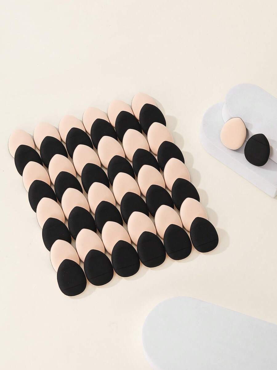 50 de burete de machiaj corector, potrivit pentru machiaj zilnic sau pentru utilizarea de către artiștii de machiaj - Negru - Vizualizare 1