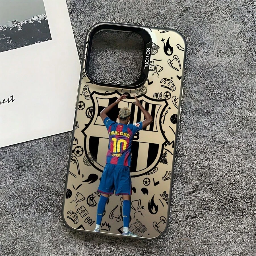 Funda para Teléfono con la Estrella del Fútbol Y-Y-Yamal No.10 Compatible con Modelos de for 17, 16E, 16, 15, 14, 13, 12, 11 Mini, Pro, Max, Air, X, XR, XSMAX, 8 y 7 Plus, Diseñada a Prueba de Golpes con Acabado Mate, Funda de Fútbol para Te Carcasa de fútbol para iPhone, funda para teléfono para hinchas, regalo de navidad y Christmas ideal para fanáticos del fútbol, funda deportiva para niños y adultos, accesorios para celular para partidos, escuela, entrenamiento y uso diario, case para coleccionistas y amantes del deporte - Color 1 - Ver 1