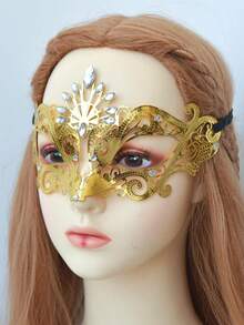 Couple Masks - Roman Greek Men's Mask And Venetian Metal Women's Mask, Suitable For Carnival And Halloween