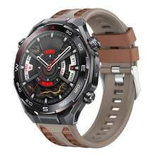 双色硅胶表带，兼容华为 Watch Ultimate 2，透气柔软，22mm 表带，兼容华为 Watch GT6、GT5、GT4，46mm - 22mm - 查看 18