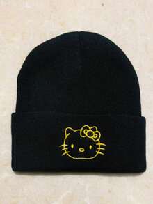 Sanrio 1 件 Hello Kitty 可爱时尚针织帽，厚实保暖针织帽，护耳简约毛绒帽，适合冬季户外使用 - 彩色 - 查看 10