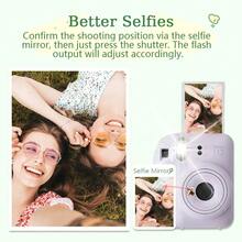 FujiFilm mini12 拍立得相機 旋轉開機一鍵切換模式 優化視覺差 自動調光 新手易上手 306g 輕巧機身 日常隨拍適用 茉莉白 - 茉莉白 - 查看 5