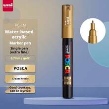 UNI NEW PACKAGE Paint Marker Pen Set And Single PC-1M Water Based Colors Permanent Acrylic Pen Graffiti Art Supplies School Suppiy