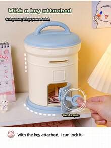 1pc Cute Piggy Mailbox Coin Bank, Funny Savings Box, Desktop Coin Jar, Children's Piggy Bank, Birthday/New Year Gift - Multicolor - View 10