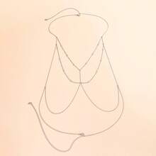 性感胸链配饰，女士性感水钻胸链，高端项链，女士比基尼身体链