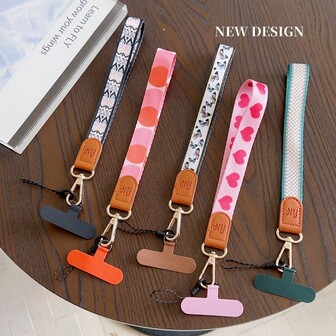 1条超大号短款手机挂绳+通用手机壳垫，时尚吊坠配件