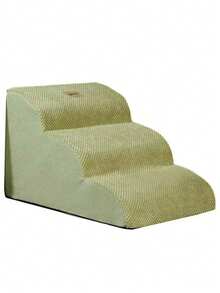 High-Density Foam Pet Stairs Anti-Slip Design 3 Steps Small Cat Dog Bed Sofa Access Removable Cover 36x56x35cm