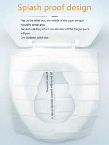 60 Pack Disposable Toilet Seat Covers, Thickened Waterproof Portable Toilet Covers For Travel Public Restroom - 10片 - 查看 5