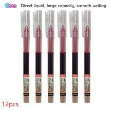 10支装蓝色直头液体凝胶笔/速干圆珠笔/大容量记事本/办公签名笔/适用于学校办公室、考试用品、文具、开学季文具。学校用品、返校用品、教师用品、学校必需品、返校用品、记号笔、高中用品