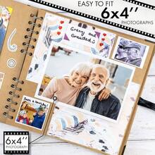 Scrapbook Album 60 Pages 8x 8 Inch Brown Thick 200gsm Kraft Paper, Photo Album Scrapbook, Book - Your Scrapbooking Albums Art Projects - 8 X 8 Inch + Brown - View 5