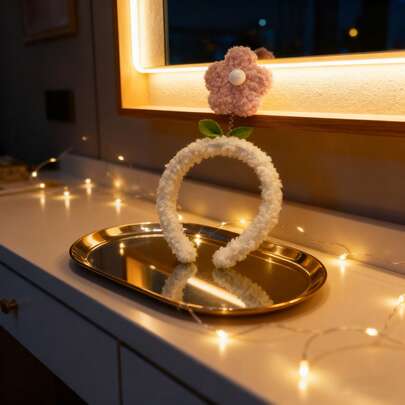 Anti-Slip Cartoon Headband For Mask - Kids Cute Plush Headband Soft Comfortable Daily Washing & Makeup Hair Accessory Parent-Child Versatile Non-Strangling