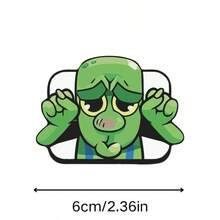 1张/3张 Clash 哥布林幽灵表情贴纸 - 防水防紫外线哑光乙烯基贴纸，趣味游戏设计，经久耐用，适用于汽车、保险杠、车窗、车门、头盔、摩托车、笔记本电脑、卡车 - 潮流游戏装饰、汽车贴纸、头盔装饰