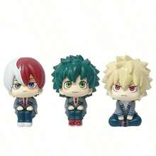 My Hero Deku, Bakugou, Izuku, Todoroki, Momo Sakamoto Big Head Sitting Series Action Anime Model Statue, Desktop Decor, PC Case Ornament, Home Decor, Small Gift, Halloween, Christmas Gift - 彩色 - 查看 7