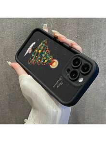 Fundas protectora de teléfono con Diseño Árbol De Navidad Festivo Colorido regalo de moda minimalista interesante para hombres y mujeres, adecuado para  16/15/15Pro/15ProMax/14/13/12/11/XsMAX,  17,  Max Series,A14/A15/S23 Ultra/A50/A12/A32/A52/A72/A51/A21S/A13/A14/S22 Ultra/S23/A33/A53/S20 FE,Protección completa contra caídas, resistencia a impactos y prevención de rayaduras,diseño creativo y de moda para hombres y mujeres - Bordó - Ver 11
