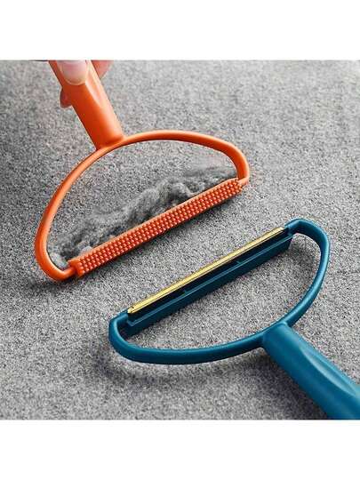 1/2/3pcs Handheld Fabric Shaver, Plastic Handle, Anti-Rust Copper Blade Shaver, Random Color, Pet Hair Remover, Carpet Lint Remover, Suitable For Carpets, Car Mats, Sofas, Pet Beds, Furniture And Carpets, Effective For Removing Fuzz And Hair From Woven Fabrics, Carpets And Other Textiles, Not Suitable For Knitted Sweaters