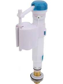 VáLvula de Llenado de Inodoro, SifóN de Cisterna de Doble Descarga de Inodoro de PláStico Cobre Azul, Reemplazo de BotóN de Tanque de Agua de Inodoro DoméStico (Válvula de - Válvula de entrada de tubo de cobre de 4 puntos - Ver 1