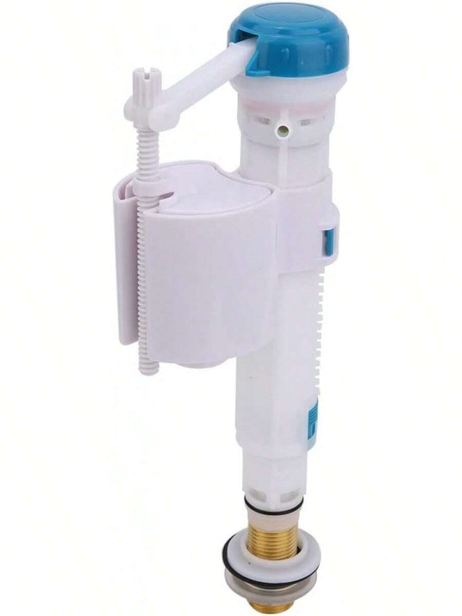 VáLvula de Llenado de Inodoro, SifóN de Cisterna de Doble Descarga de Inodoro de PláStico Cobre Azul, Reemplazo de BotóN de Tanque de Agua de Inodoro DoméStico (Válvula de - Válvula de entrada de tubo de cobre de 4 puntos - Ver 1