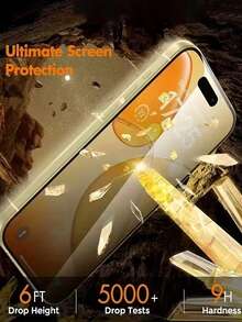 2pcs Full Coverage Privacy Screen Protector, Tempered Glass Material, Compatible With IPhone 17/17 Pro/17 Pro Max/17 Air And 11/12/13/14/15/16 Pro Max, Also Fits 17/11/12/13/14/15 Plus/16 Pro Max, Provides Privacy Protection, Screen Protection And Anti-Drop Function. - Black - View 5