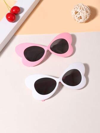 2 Pcs Children 8-12Y Polycarbonate Butterfly Shape Candy-Colored Fashion For Outdoor