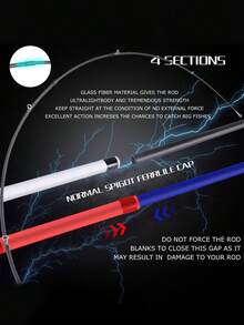 SOUGAYILANG 3/4 Piece Spinning Fishing Rod With EVA Handle, Line Weight 6-14 Lbs | 5.1:1 Gear Ratio Fishing Reel With ABS Rocker Arm, Reversible Left/Right, Suitable For Freshwater, Durable And Long-Lasting, Best Gift - Black - View 8