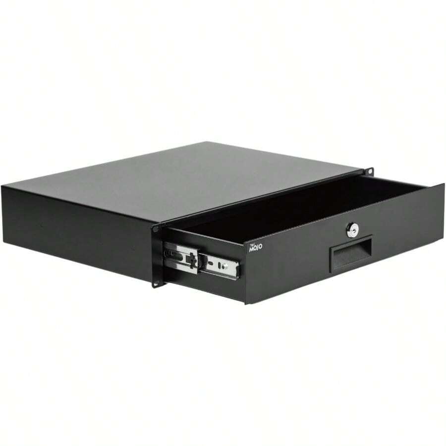 2RU Rack Drawer Sliding And Lockable Rack Mount Drawer For 19 Inches Network Equipment/Server/AV Rack Or Cabinets Enclosure Load-Bearing 10kg With Cable Management Holes Black - Black - View 1