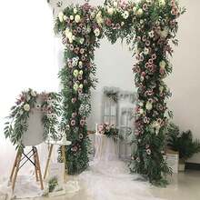W41.3 XH78.7,White Arch Backdrop Stand For Wedding,Square Metal Arch Balloon Arch Frame Backdrop For Ceremony Celebration Banners - Default - View 3