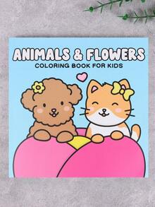 50 Animals Coloring Book For Adults & Teens: Animals And Flowers For Relaxation (Cozy Coloring Books) - Multicolor - View 1