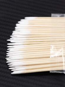 100/200/300/500 Pieces Disposable Super Fine Lint-Free Wooden Makeup/Mascara Applicators - Unscented - White - View 6